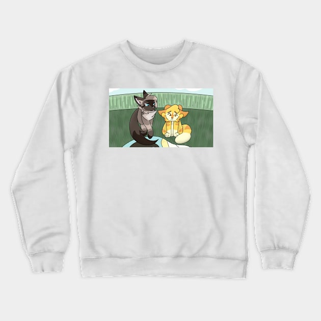 Hawkfrost and Mothwing Redraw Crewneck Sweatshirt by ceolsonart